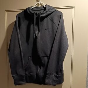 Nike Men's Dark Gray Zip-Up Sweater